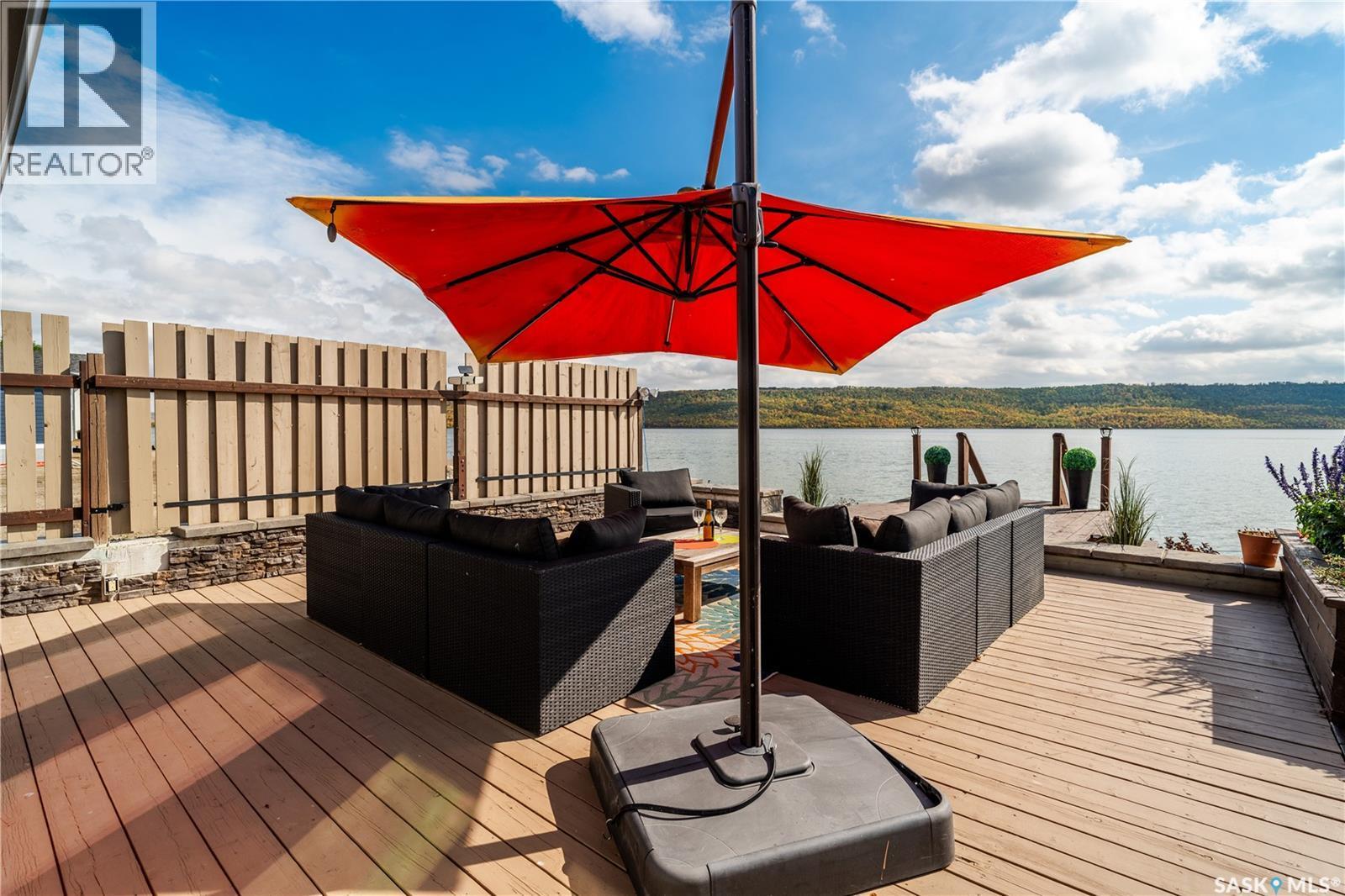 244 Moose Road, Crooked Lake, SK - Outdoor With Body Of Water With Deck Patio Veranda With Exterior