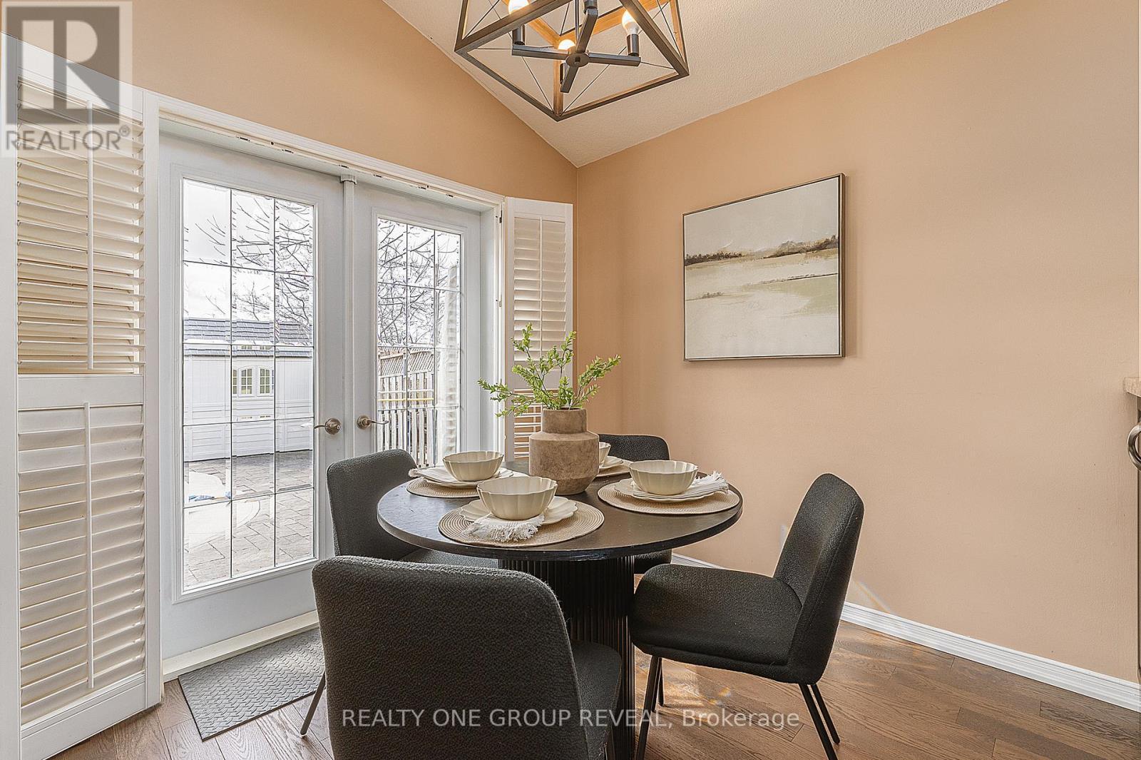 View to Private Backyar - 37 Wetherburn Drive, Whitby, ON - Indoor Photo Showing Dining Room