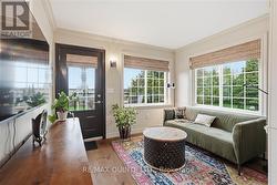 den with door leading out to new back deck -