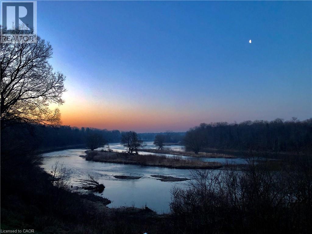 Incredible night views of The Grand River - 245 Bishop Street S Unit# 4, Cambridge, ON - Outdoor With Body Of Water With View