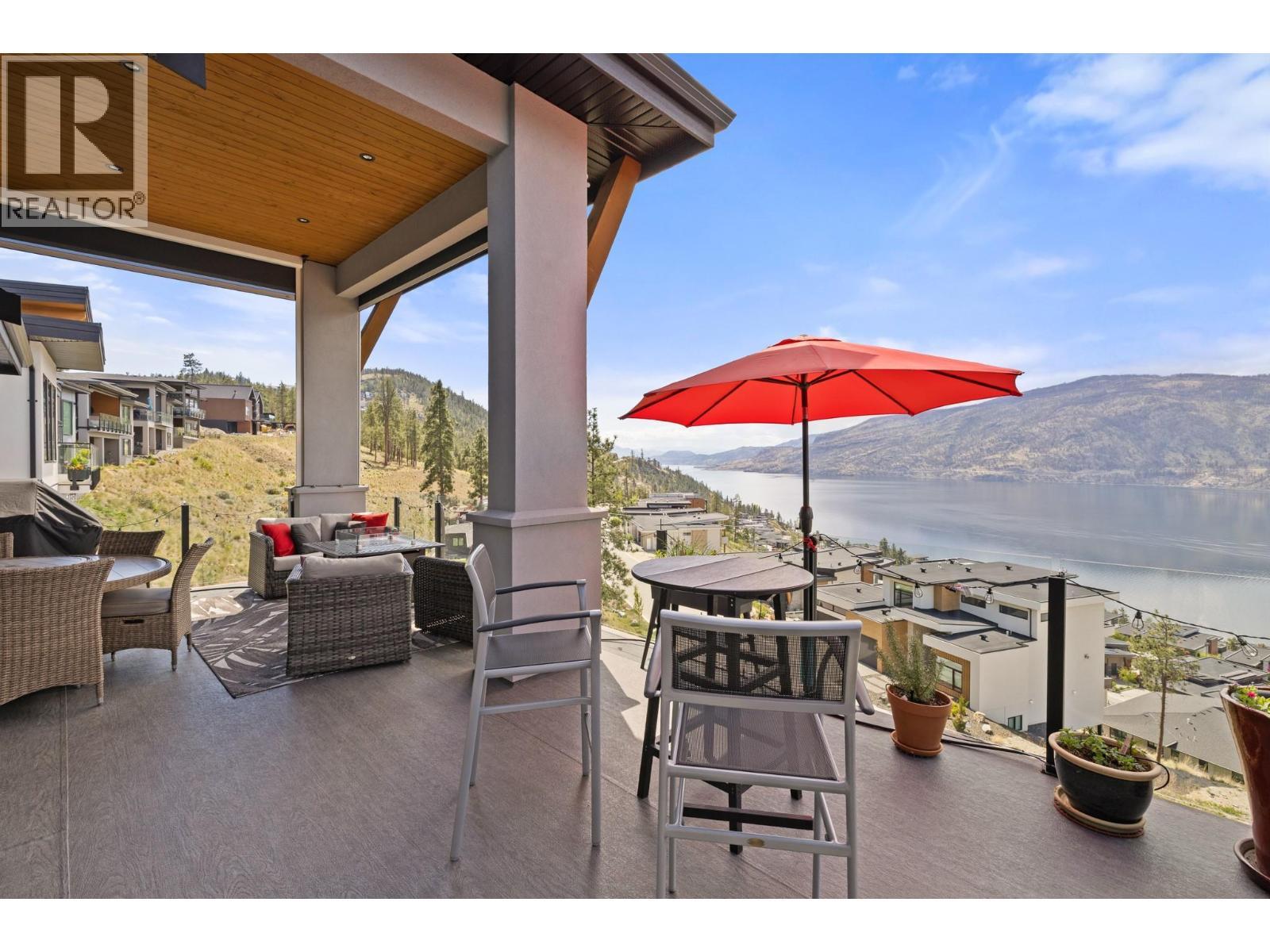 Upper deck - 3663 Mckinley Beach Drive, Kelowna, BC - Outdoor With Body Of Water With Deck Patio Veranda With Exterior