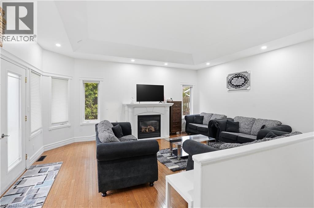107 Deschene Avenue, Hamilton, ON - Indoor Photo Showing Living Room With Fireplace