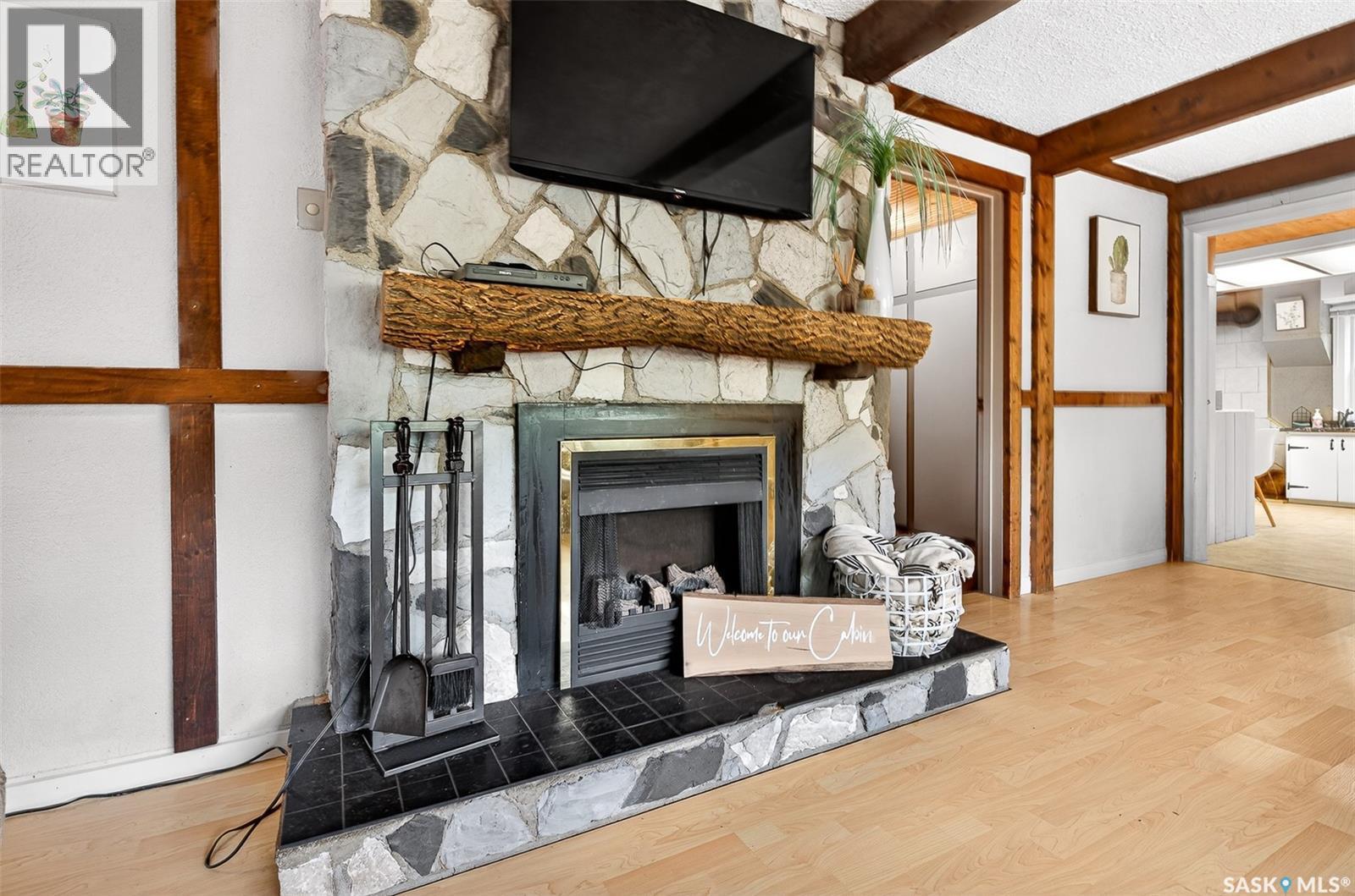 3 Elliott Drive, Sun Valley, SK - Indoor With Fireplace