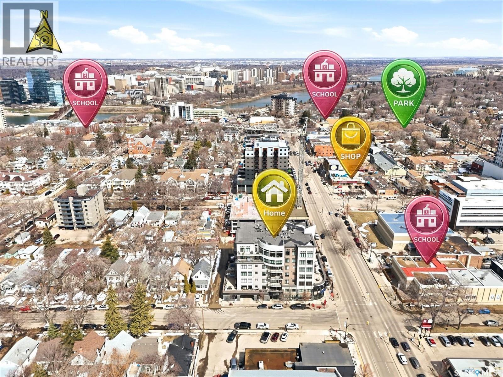 702 922 Broadway Avenue, Saskatoon, SK - Outdoor With View