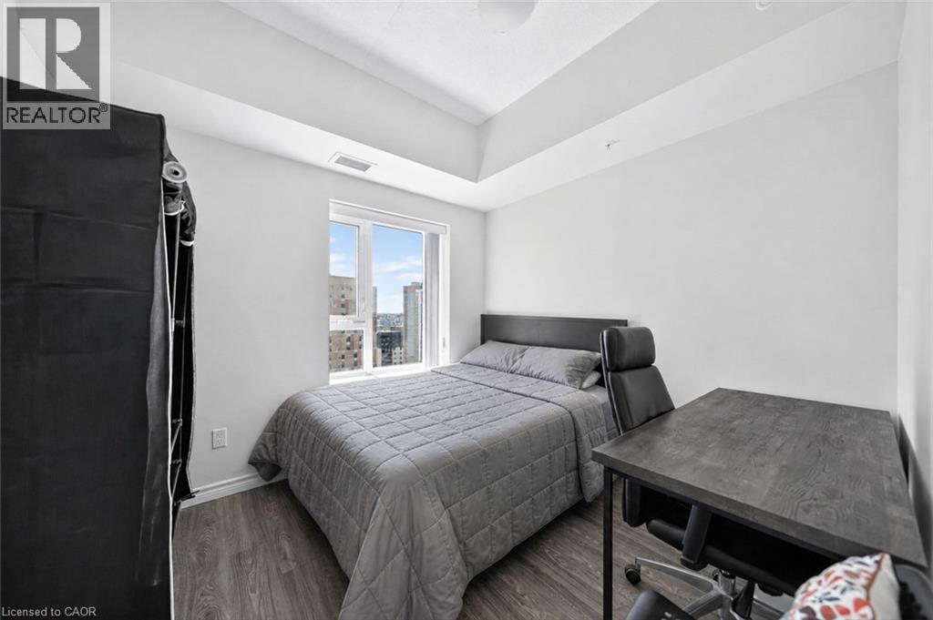 Virtually Staged - 246 Lester Street Unit# Ph-03, Waterloo, ON - Indoor Photo Showing Bedroom