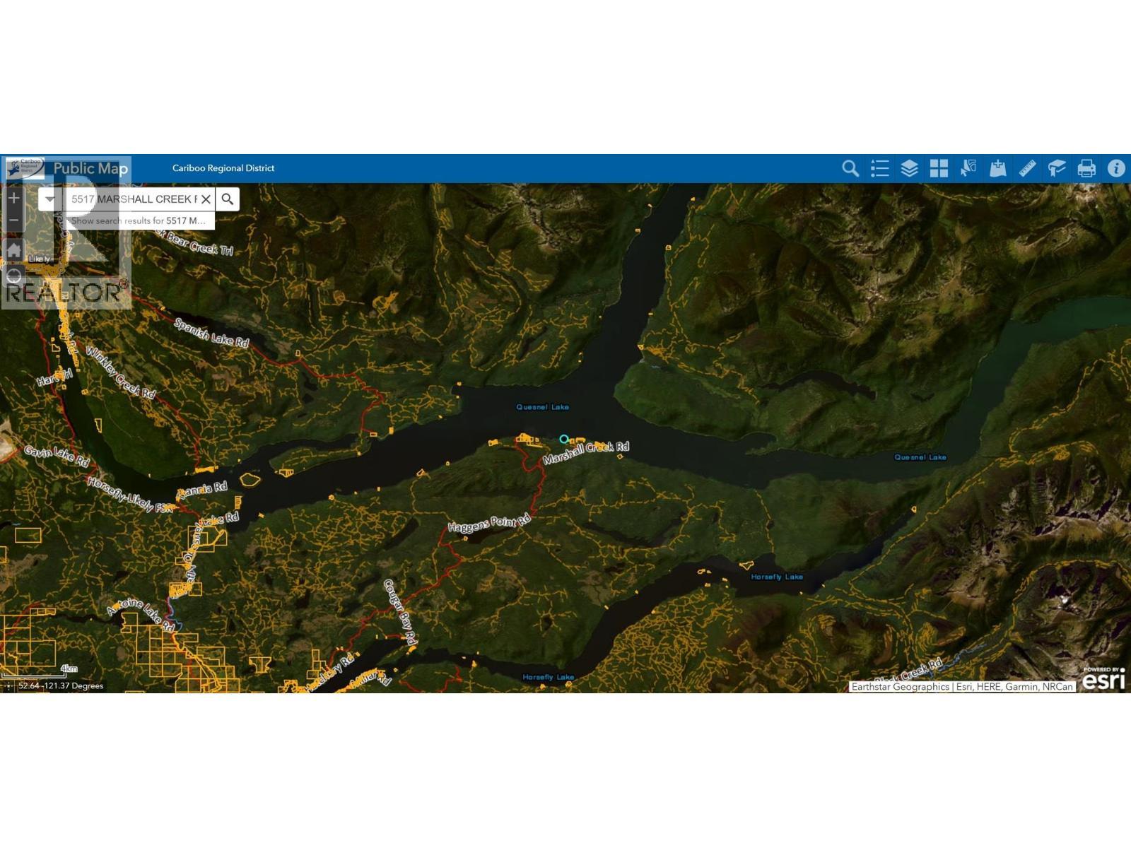 5517 Marshall Creek Road, Horsefly, BC - With View