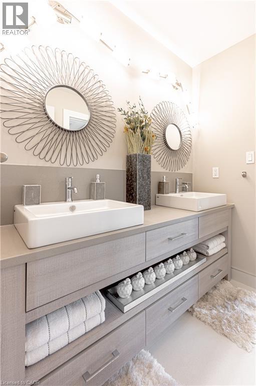 Bathroom with double vanity and a sink - 477 Blair Creek Drive, Kitchener, ON - Indoor Photo Showing Bathroom