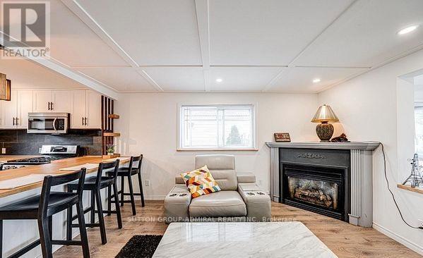 43 Adair Avenue, Hamilton, ON - Indoor Photo Showing Living Room With Fireplace