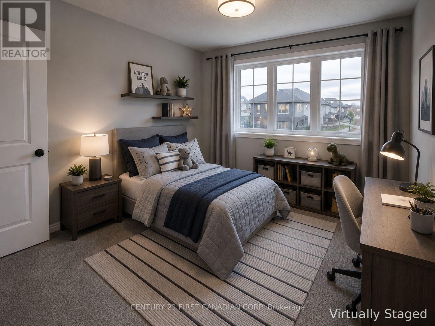 Virtually staged - 245 Wesley Boulevard, Cambridge, ON - Indoor Photo Showing Bedroom