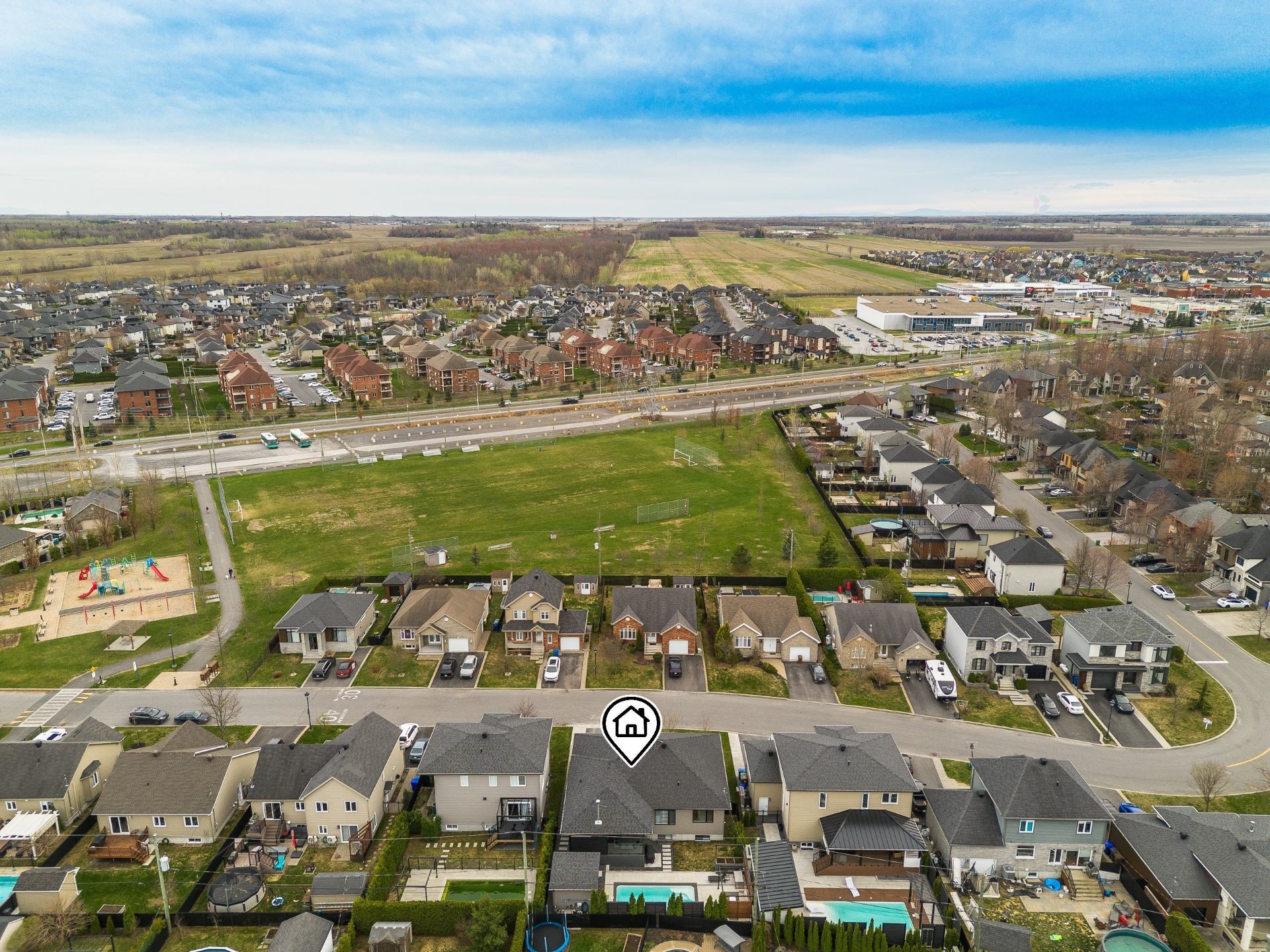 Aerial View - 1128 Rue Breux, Chambly, QC - Outdoor With View