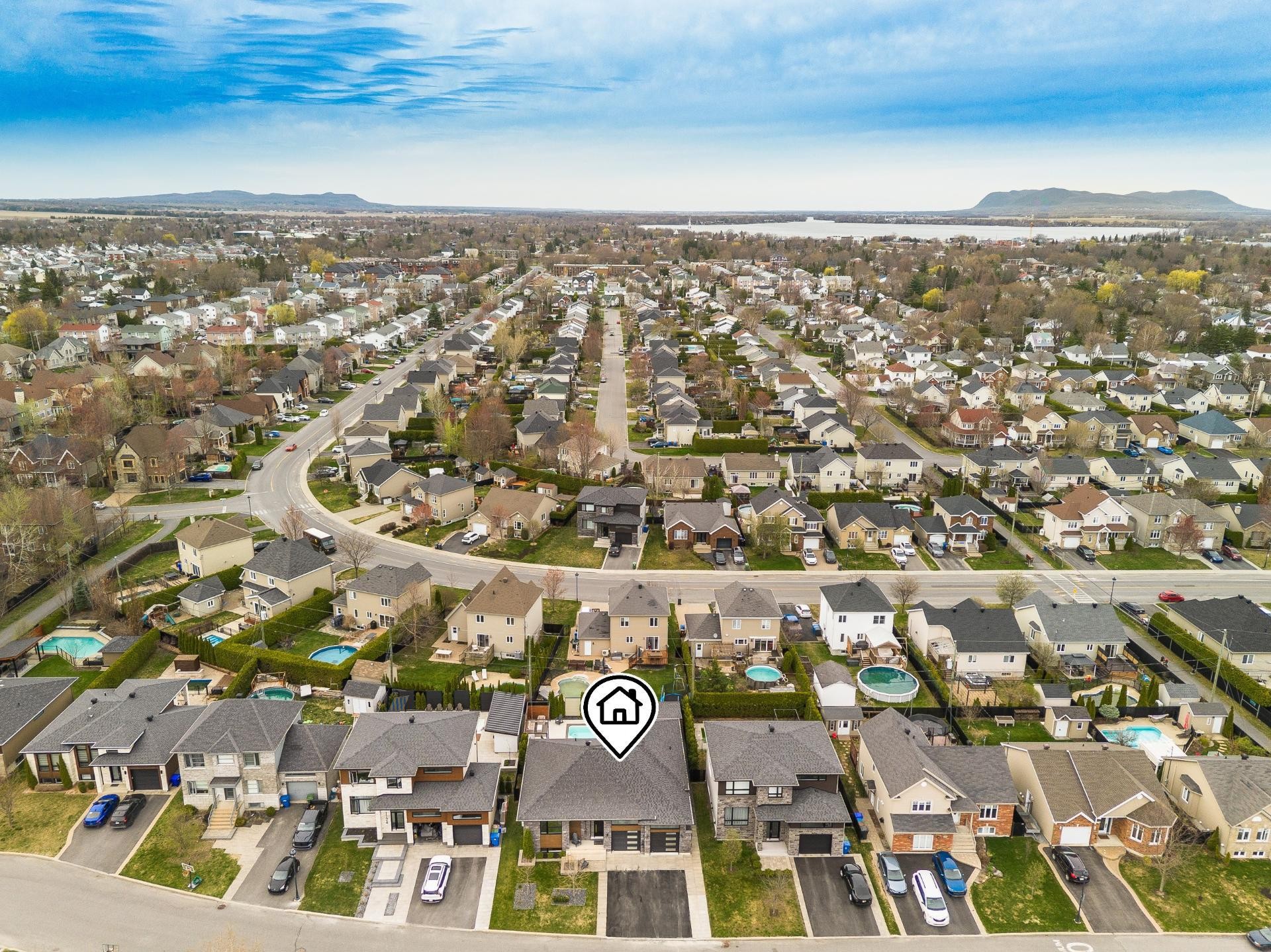 Aerial View - 1128 Rue Breux, Chambly, QC - Outdoor With View