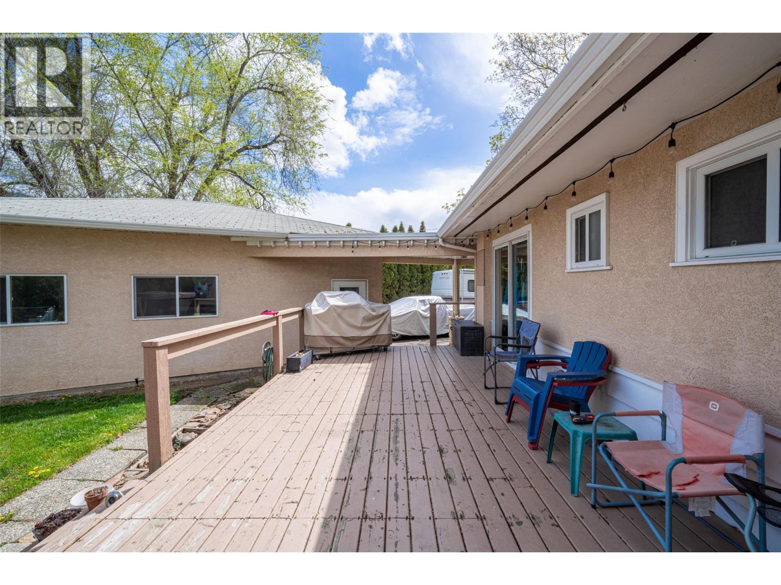 back patio - 10003 6 Highway, Coldstream, BC