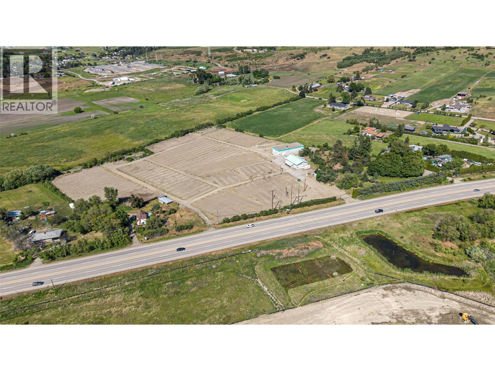 aerial property overview - 10003 6 Highway, Coldstream, BC