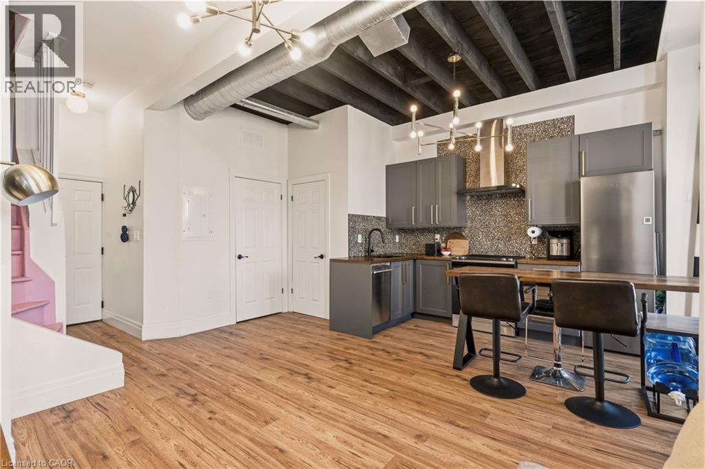 unit 1 - 158 Hunter Street E, Hamilton, ON - Indoor Photo Showing Kitchen With Stainless Steel Kitchen