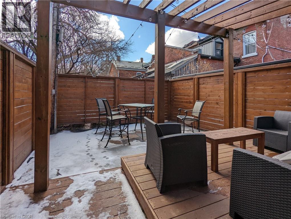 unit 3 back yard - 158 Hunter Street E, Hamilton, ON - Outdoor With Deck Patio Veranda With Exterior