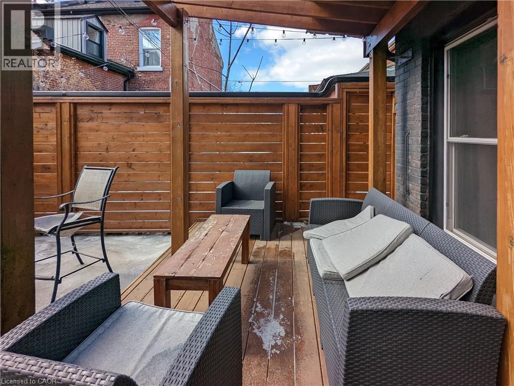 unit 3 back yard - 158 Hunter Street E, Hamilton, ON - Outdoor With Deck Patio Veranda With Exterior