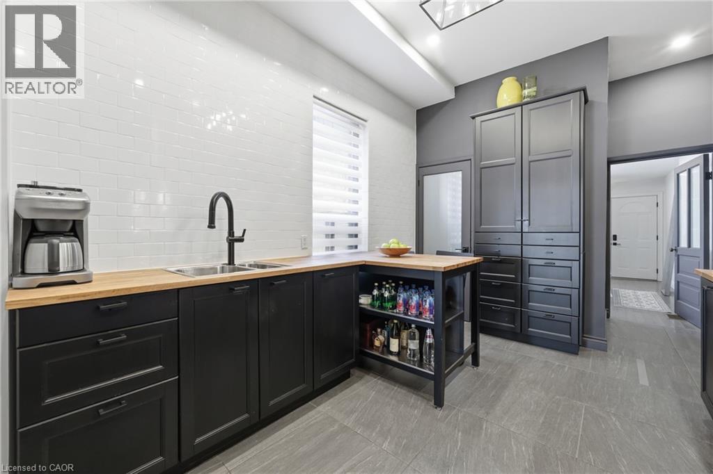 252 King Street W, Hamilton, ON - Indoor Photo Showing Kitchen With Double Sink