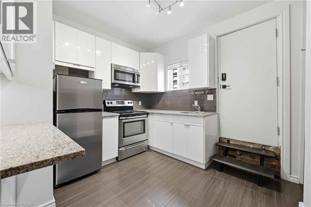 252 King Street W, Hamilton, ON - Indoor Photo Showing Kitchen With Stainless Steel Kitchen
