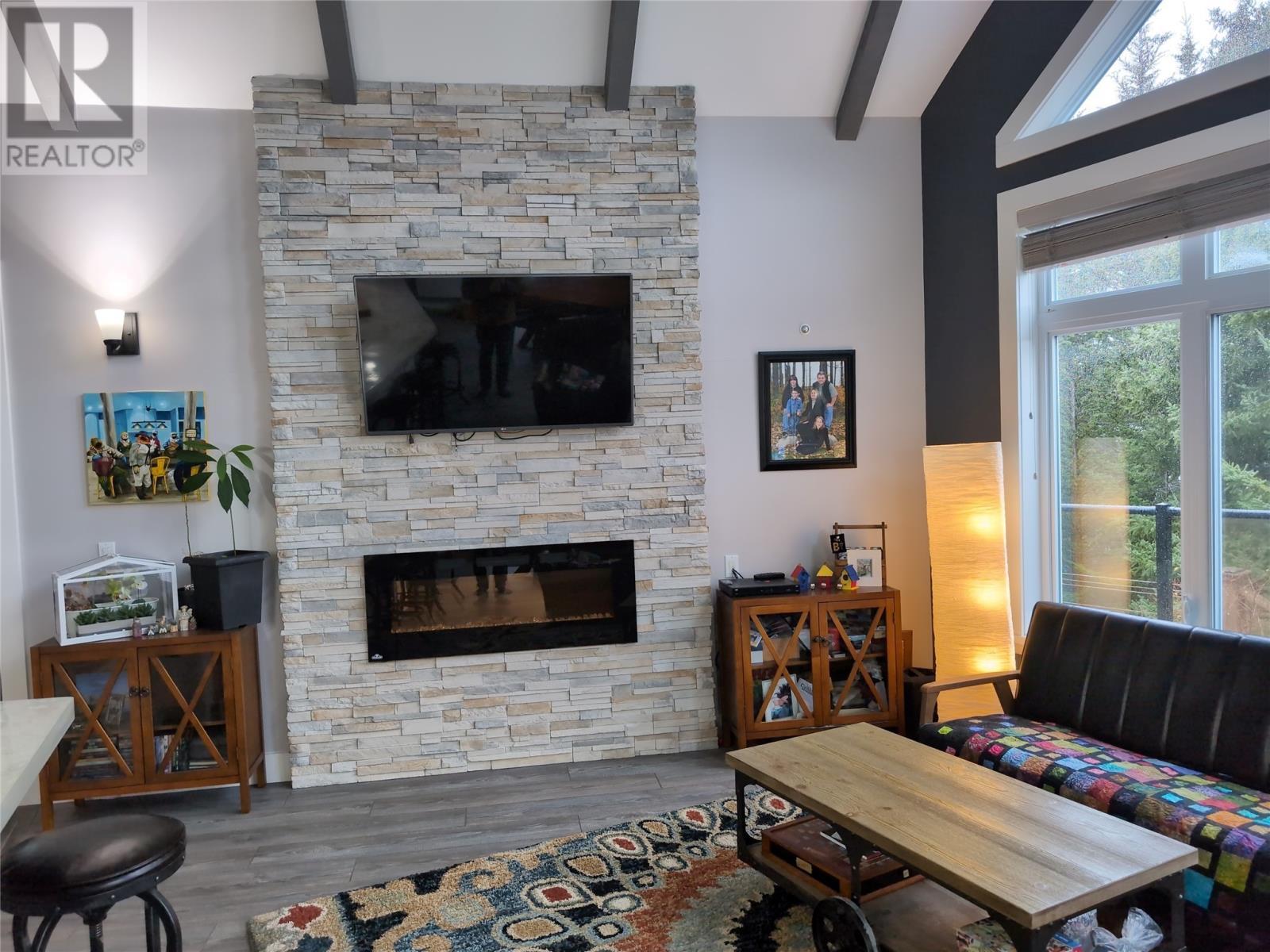1 Route 380 Highway, Triton, NL - Indoor Photo Showing Living Room With Fireplace