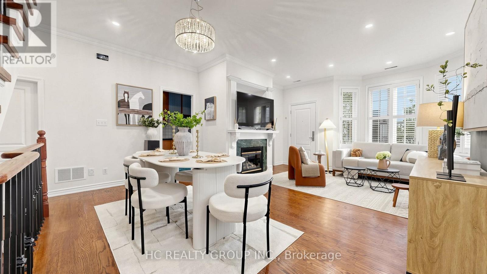 301 - 11 Everson Drive, Toronto, ON - Indoor Photo Showing Dining Room With Fireplace