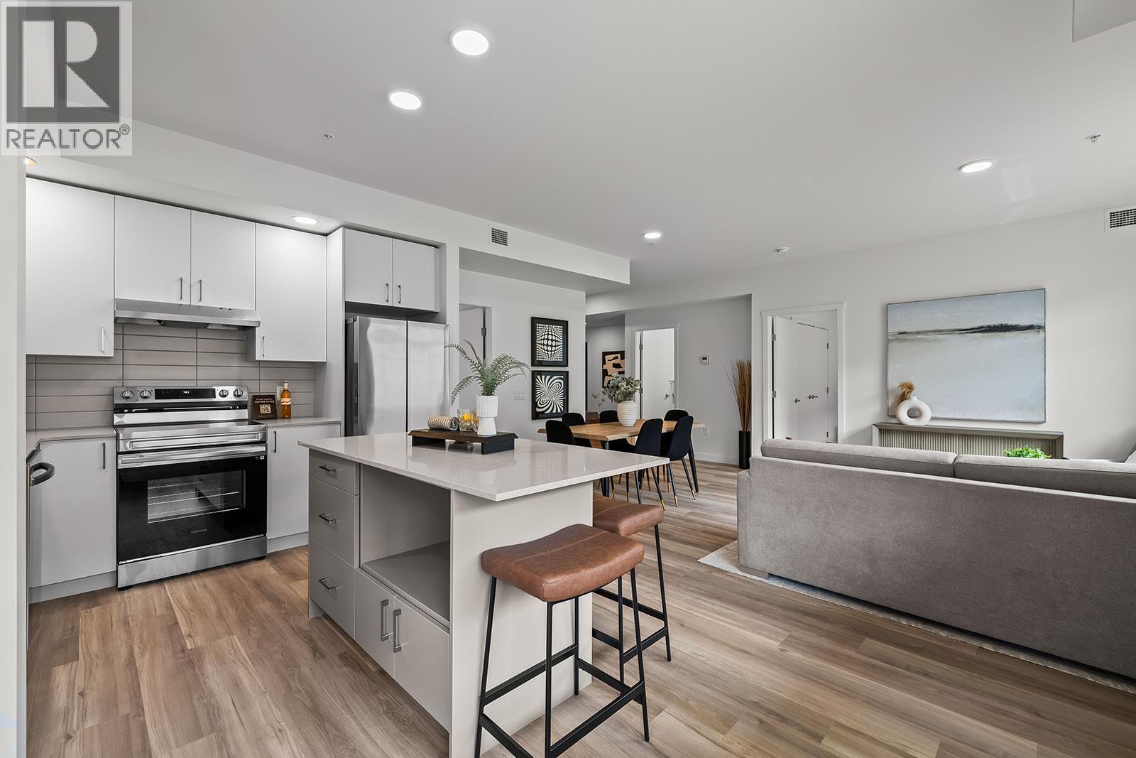 Kitchen. Photos may be of a similar home in the community. - 1057 Frost Road Unit# 418, Kelowna, BC - Indoor Photo Showing Kitchen With Stainless Steel Kitchen