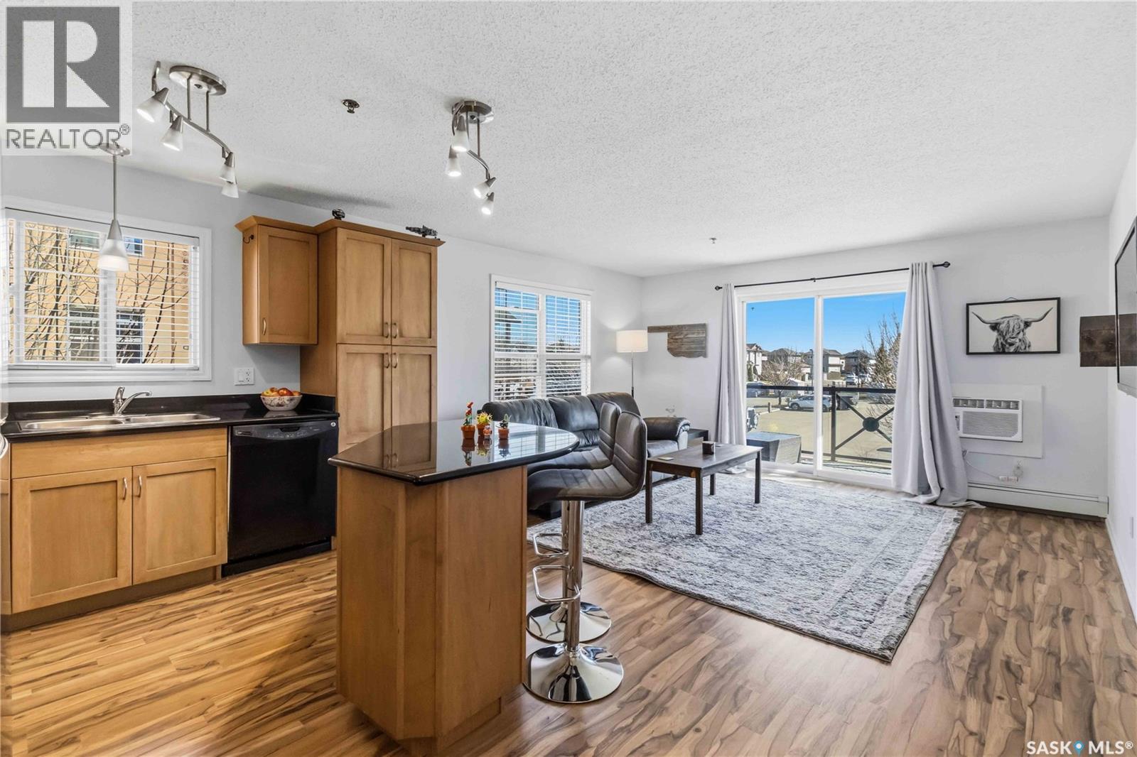 A210 103 Wellman Crescent, Saskatoon, SK - Indoor Photo Showing Kitchen With Double Sink