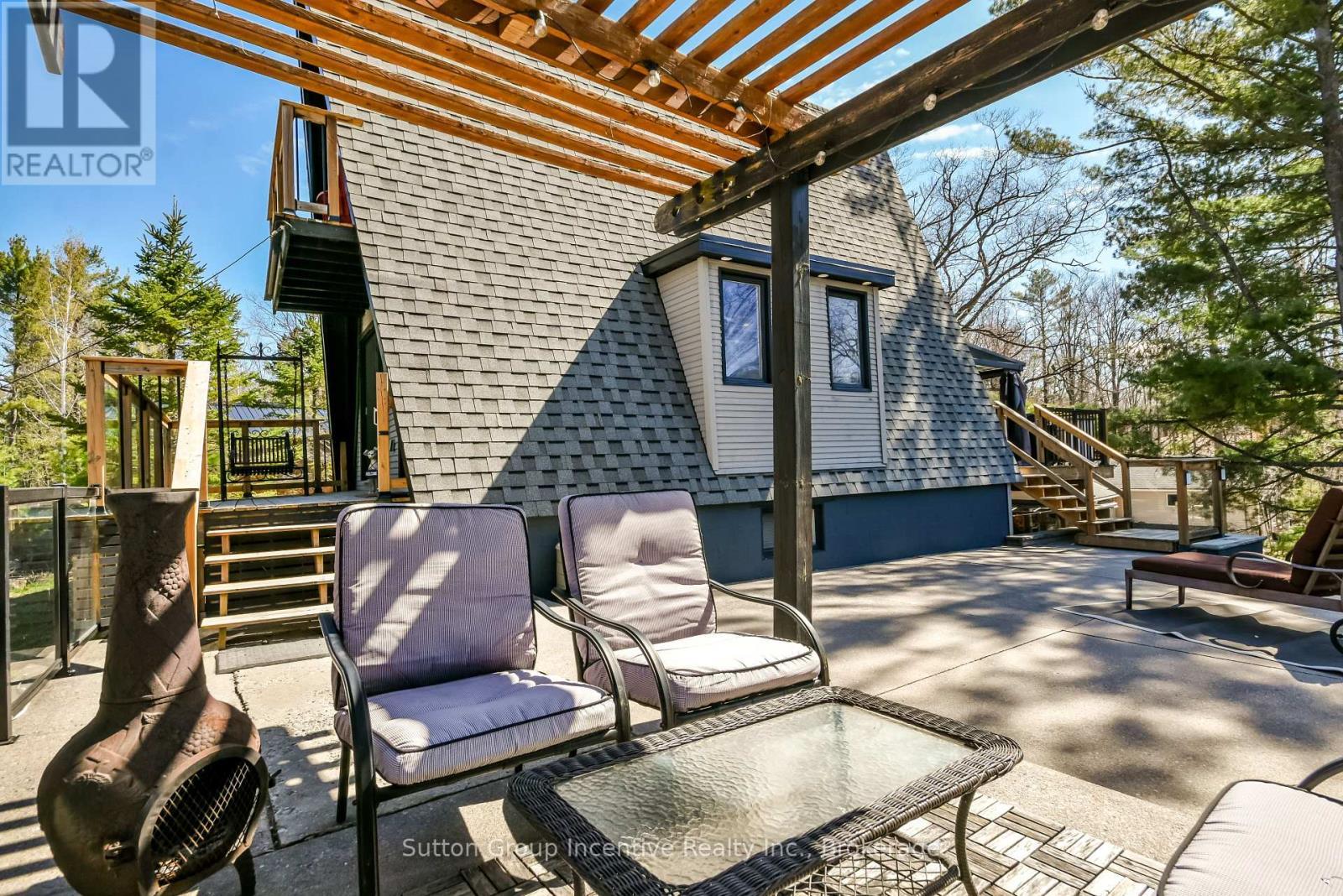 Beach House - Upper Patio - 203 Park Road, Tiny, ON - Outdoor With Deck Patio Veranda