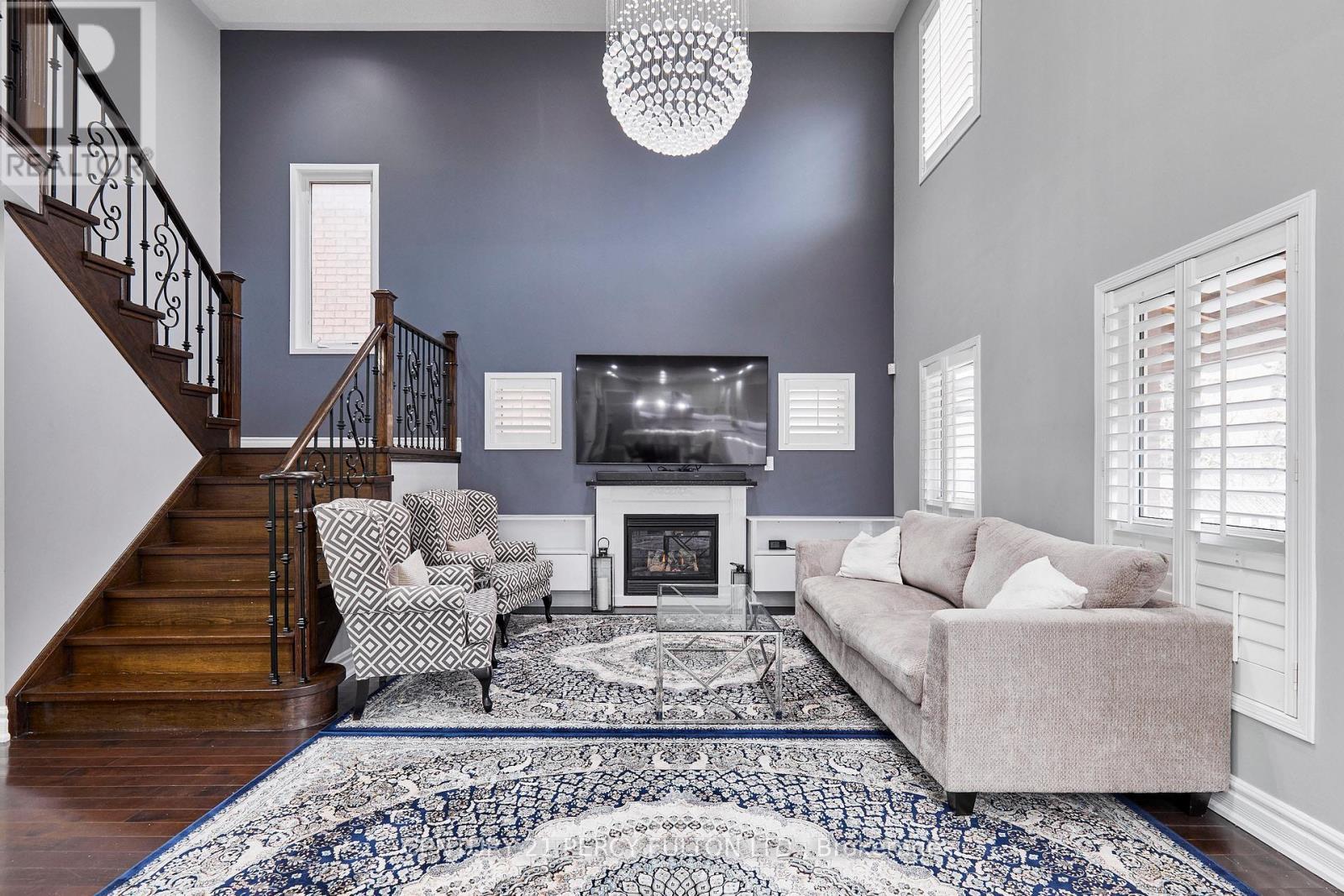 7 Schoolbridge Street, Ajax, ON - Indoor Photo Showing Other Room With Fireplace