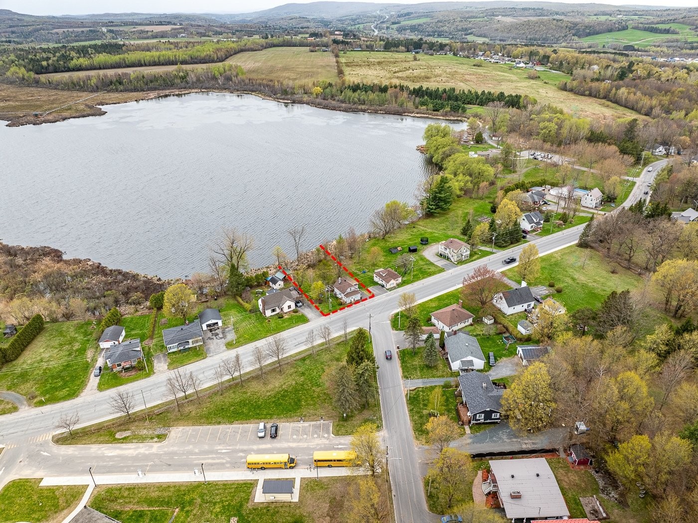 Photo aérienne - 200 Rue Water, Danville, QC - Outdoor With View