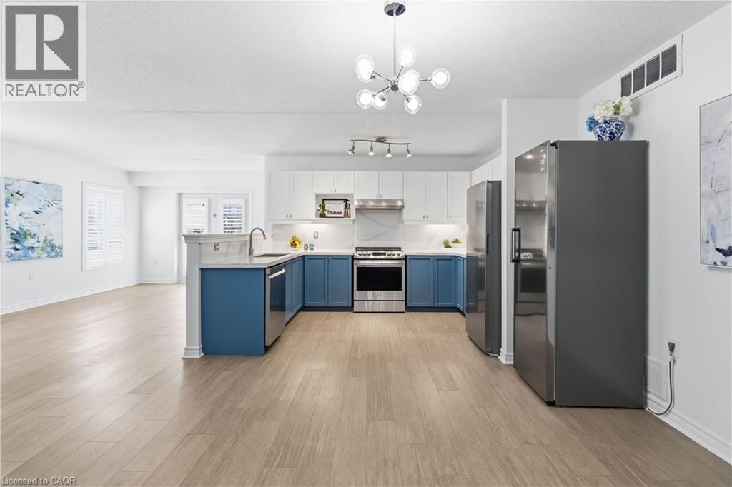 1340 Main Street E Unit# 113, Milton, ON - Indoor Photo Showing Kitchen With Stainless Steel Kitchen With Upgraded Kitchen