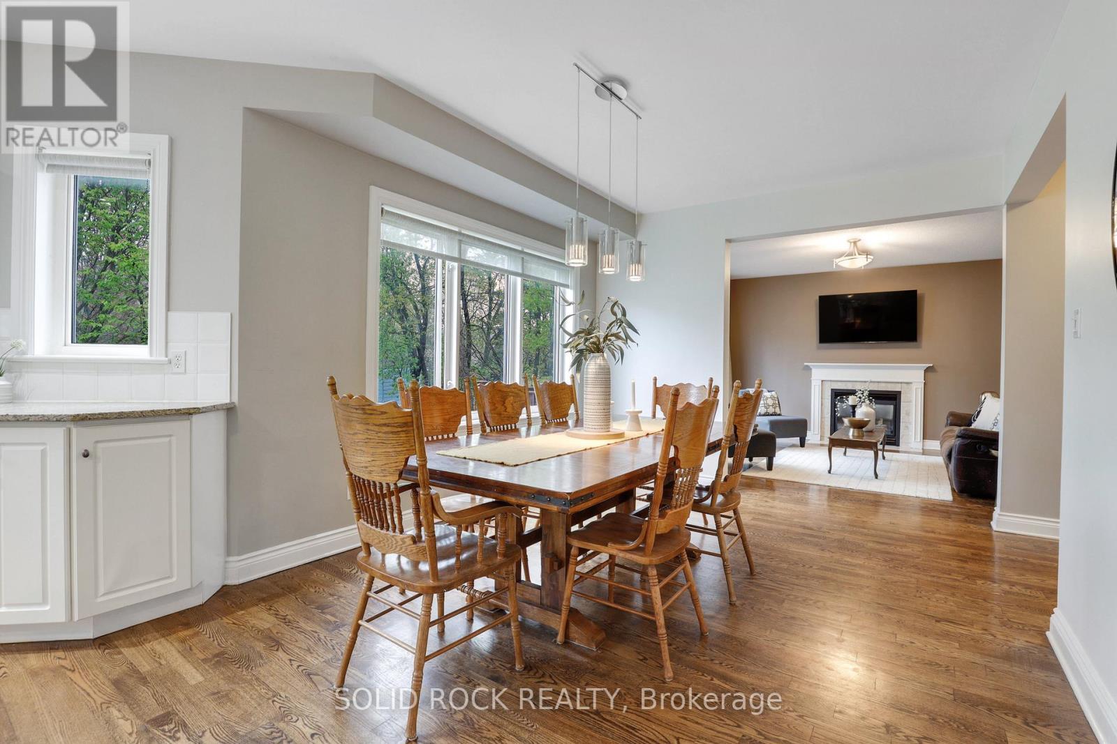 45 Basswood Avenue, Ottawa, ON - Indoor Photo Showing Dining Room With Fireplace