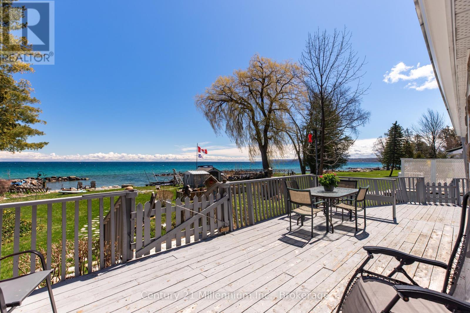117 Kiowana Beach Road, Meaford, ON - Outdoor With Body Of Water With Deck Patio Veranda With View