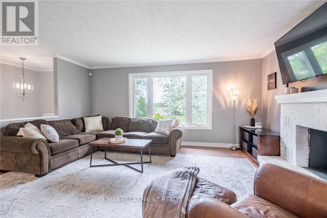 152 7Th Concession Road E, Hamilton, ON - Indoor Photo Showing Living Room With Fireplace