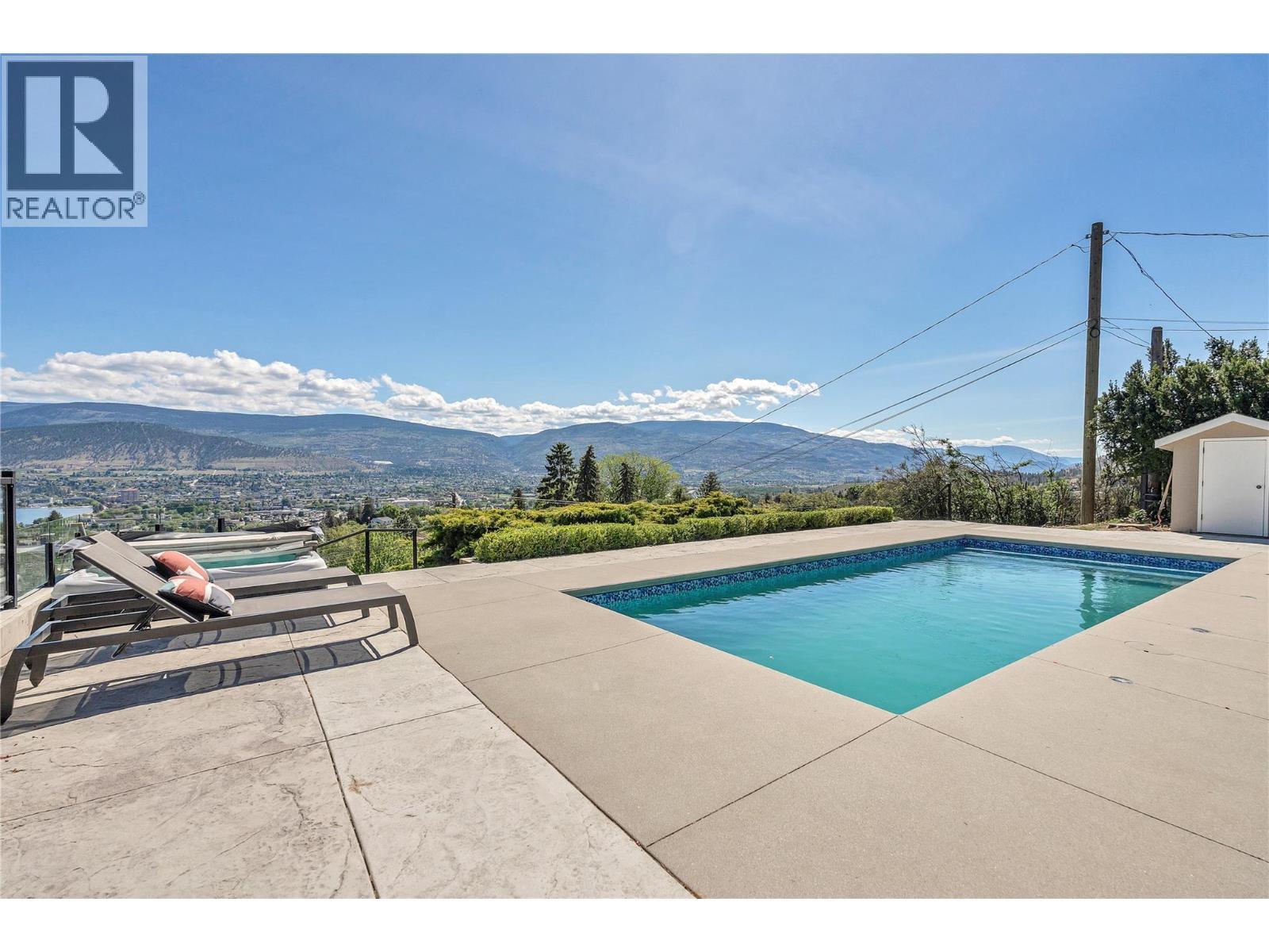 1213 Lambert Drive, Penticton, BC - Outdoor With In Ground Pool With View