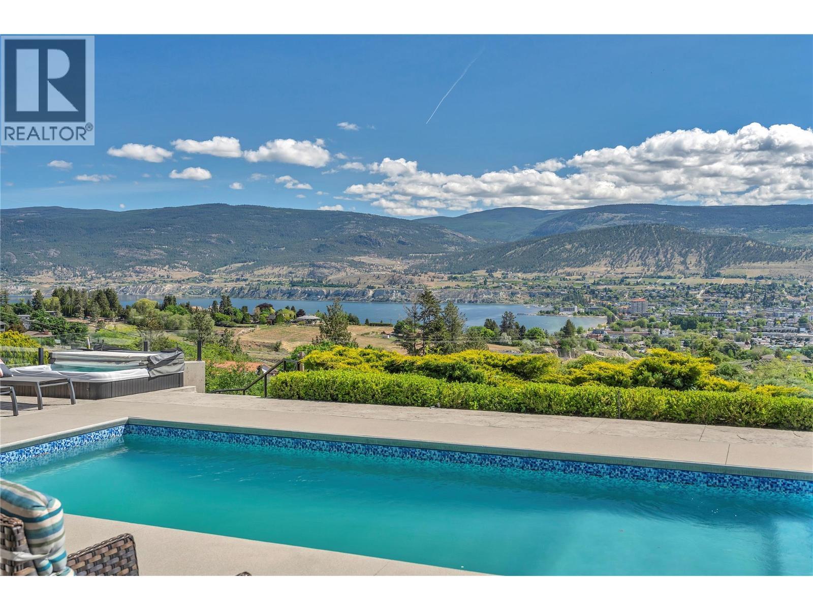 1213 Lambert Drive, Penticton, BC - Outdoor With In Ground Pool With View