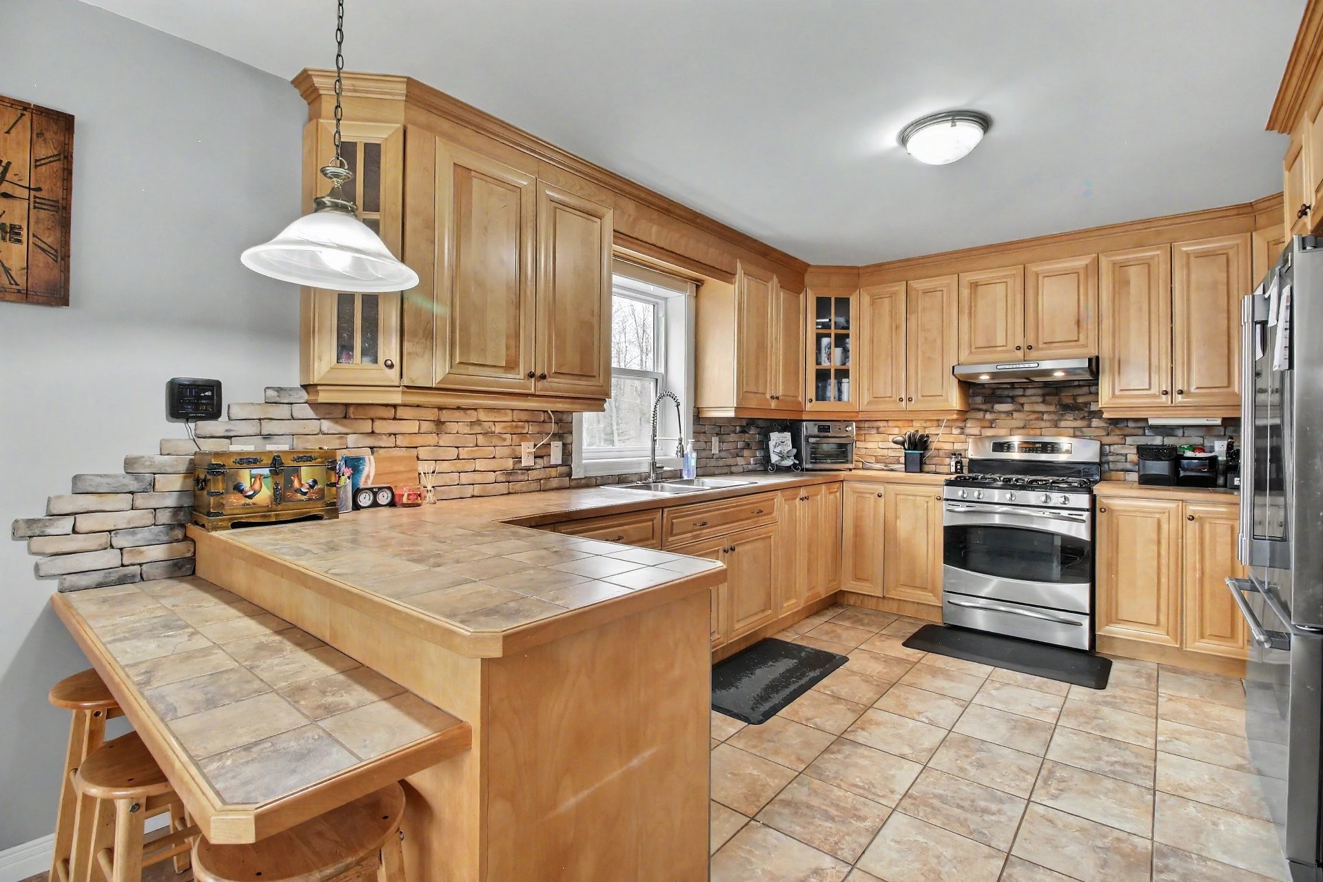 Kitchen - 1038 Ch. Bergeron, Rouyn-Noranda, QC - Indoor Photo Showing Kitchen With Double Sink