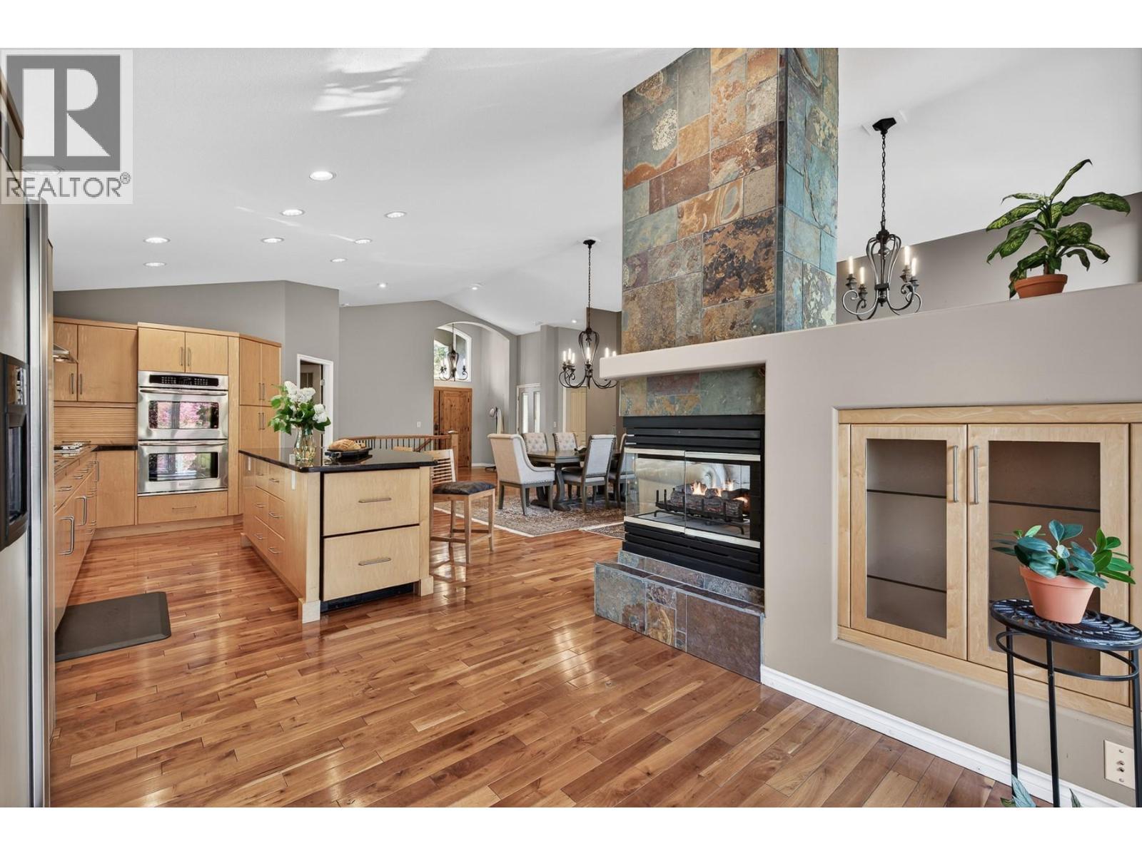 3929 Gallaghers Circle, Kelowna, BC - Indoor With Fireplace