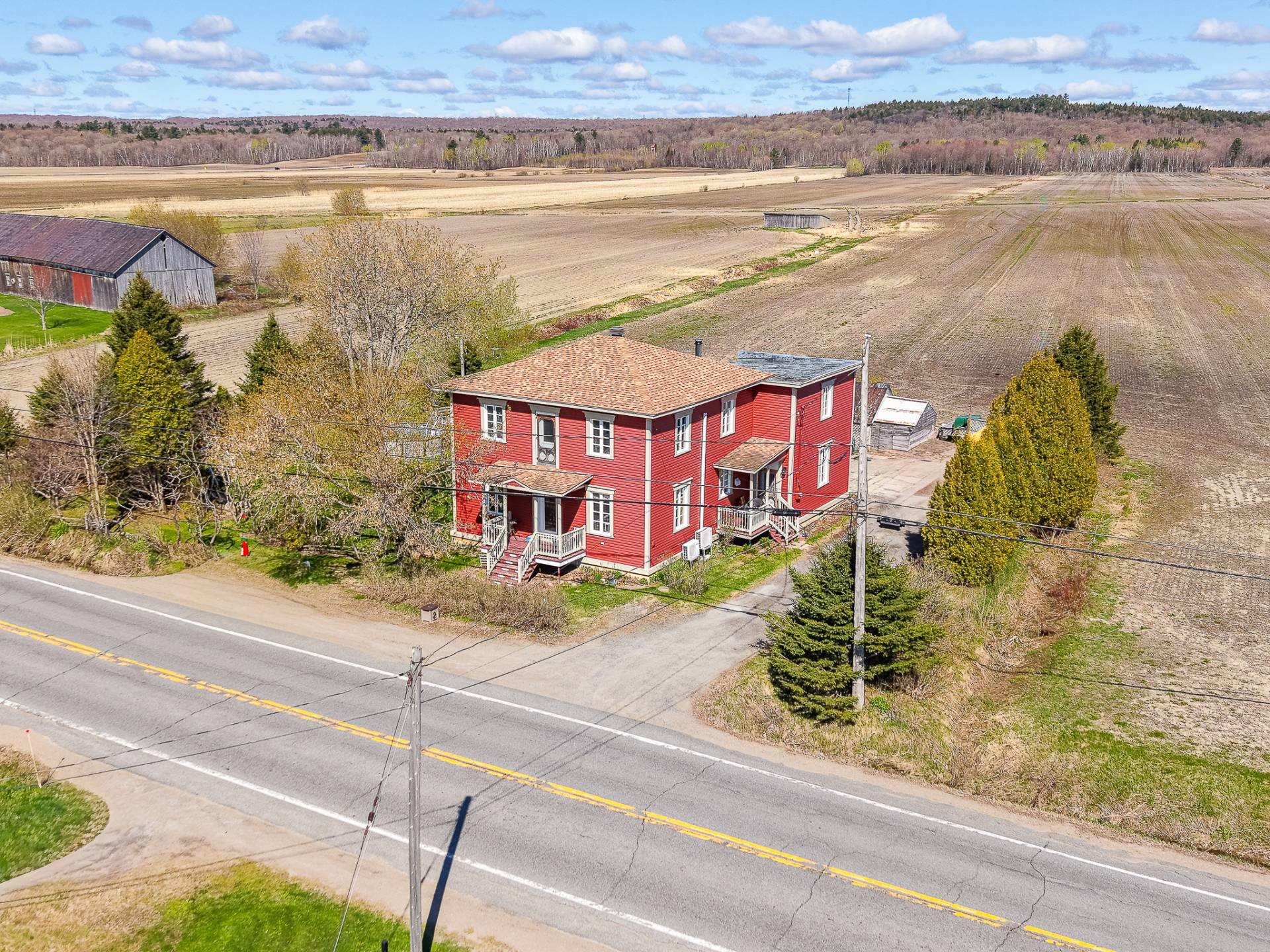 Aerial View - 181 Rg St-Augustin, Saint-Prosper-De-Champlain, QC - Outdoor With View