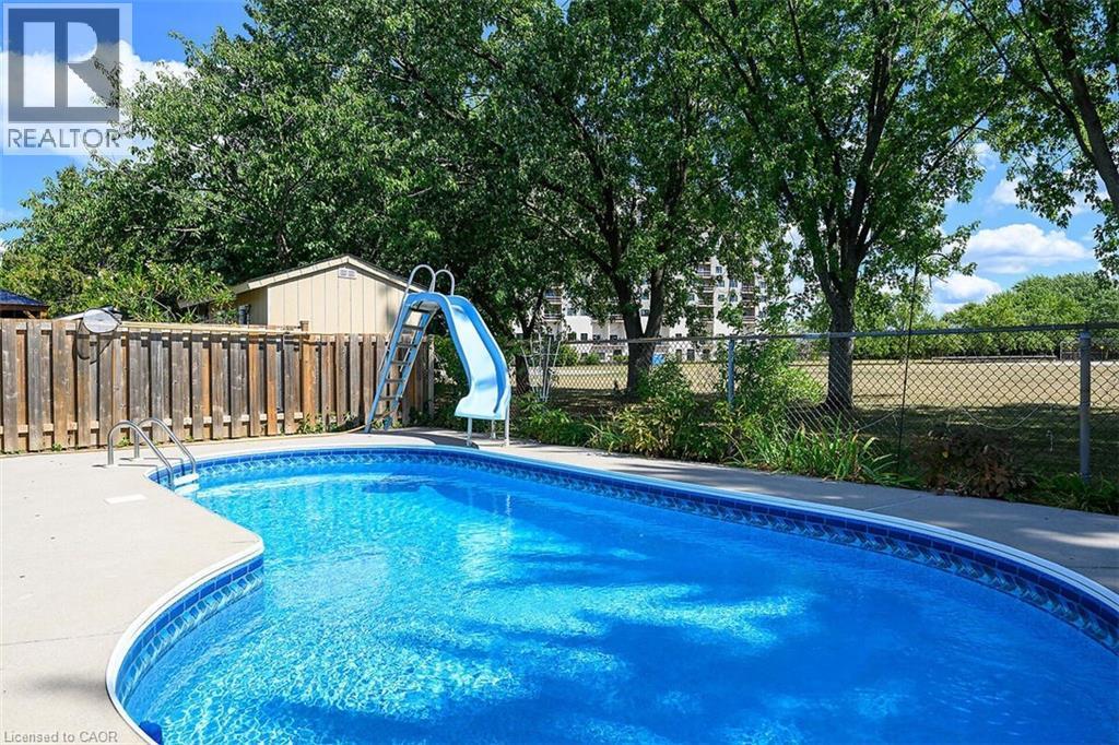 24 Oxford Street, Brantford, ON - Outdoor With In Ground Pool With Backyard