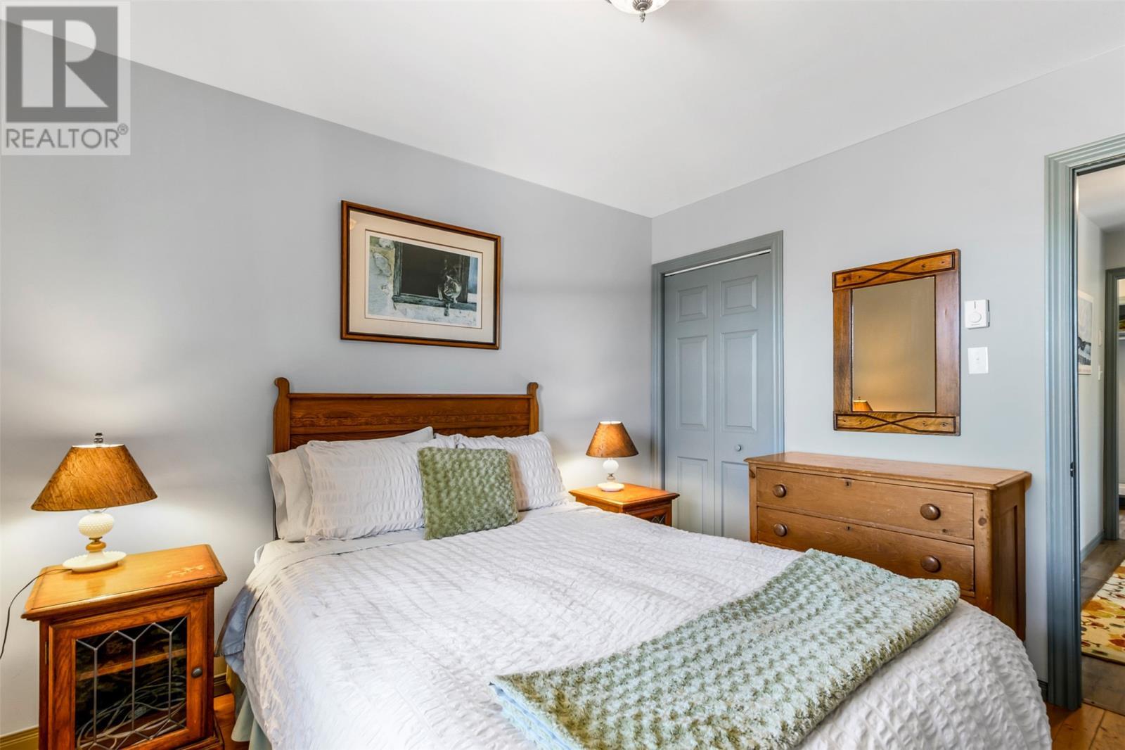Station House Bedroom - 3 & 5 Marshall’S Hill, Trinity East, NL - Indoor Photo Showing Bedroom