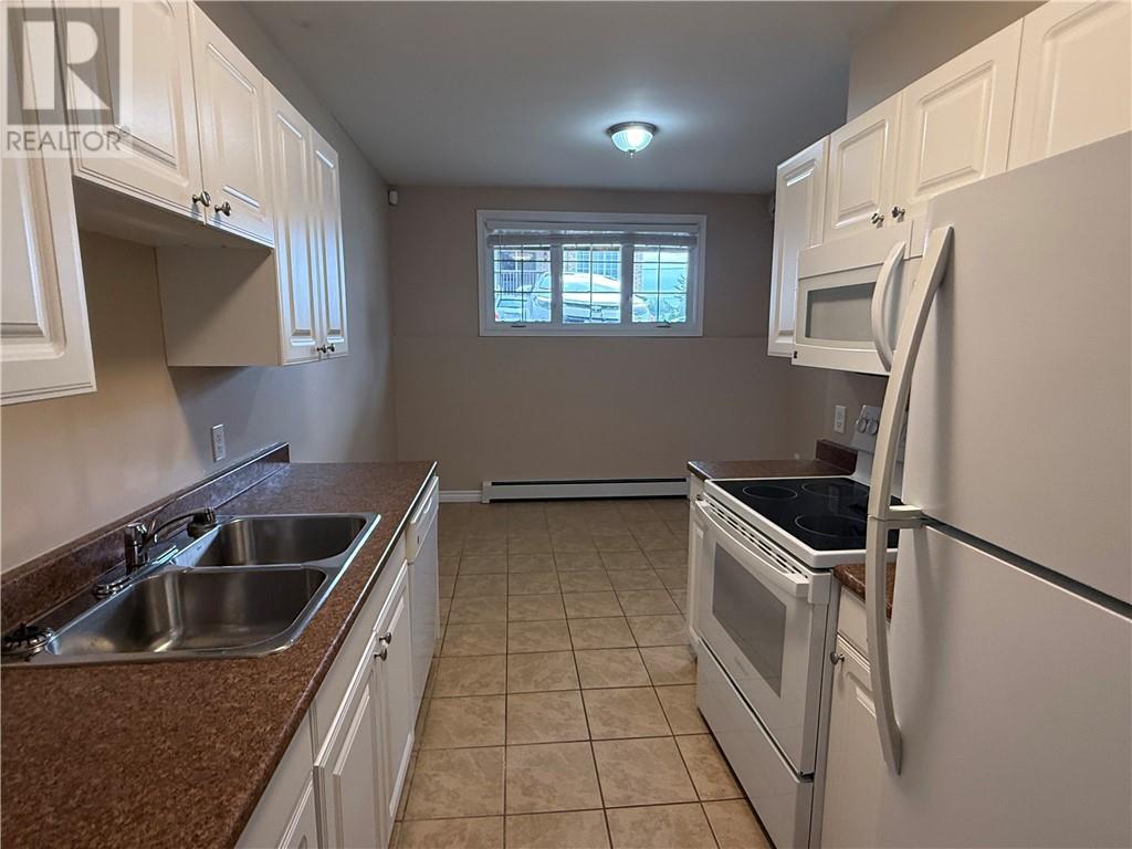 189 First Avenue Unit# 7B, Sudbury, ON - Indoor Photo Showing Kitchen With Double Sink