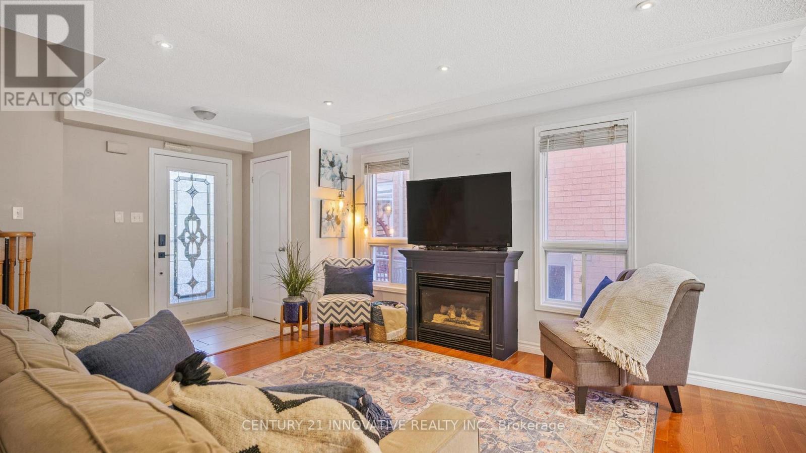 1730 Silver Maple Drive, Pickering, ON - Indoor Photo Showing Living Room With Fireplace
