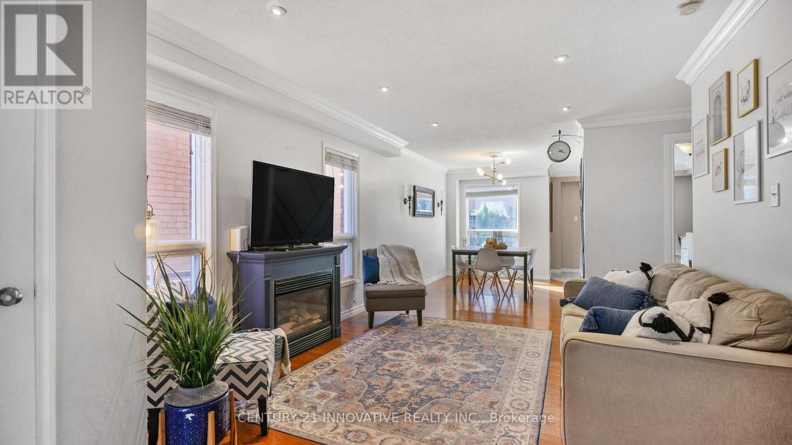1730 Silver Maple Drive, Pickering, ON - Indoor Photo Showing Living Room With Fireplace