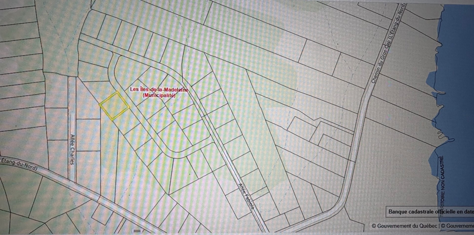 Plan (croquis) - Allée Fabiola, Les Îles-De-La-Madeleine, QC