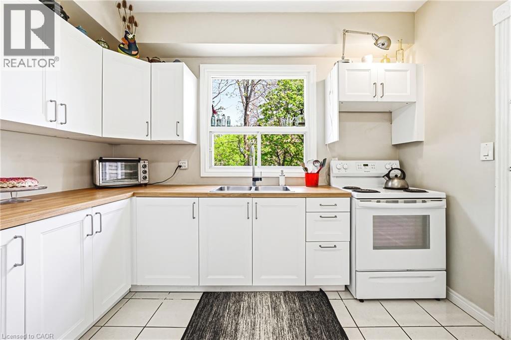 43 Harvey Street, Hamilton, ON - Indoor Photo Showing Kitchen With Double Sink