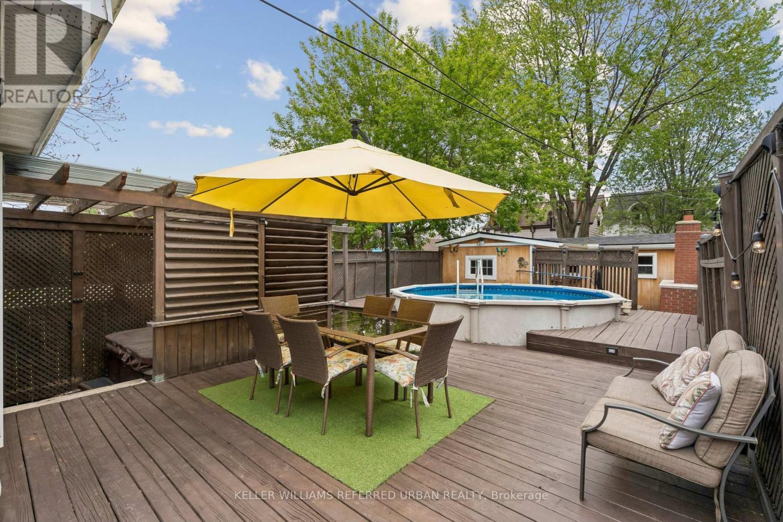 84 Smith Avenue, Hamilton, ON - Outdoor With Above Ground Pool With Deck Patio Veranda With Exterior