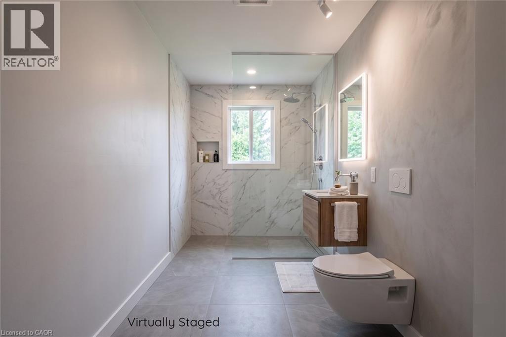 Virtually staged, currently roughed in - 126 Bastille Street, Hamilton, ON - Indoor Photo Showing Bathroom