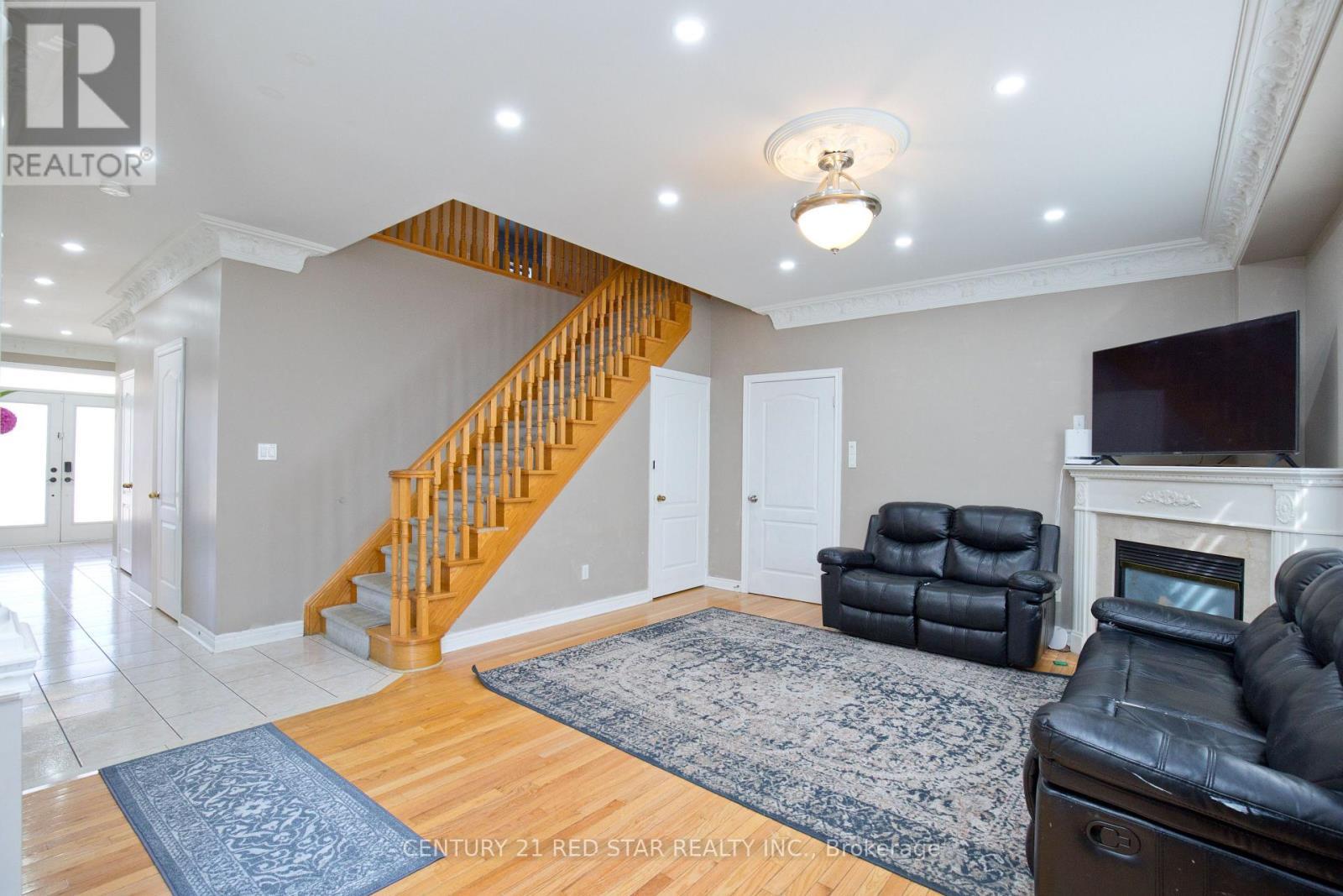 3 Okanagan Drive, Brampton, ON - Indoor Photo Showing Other Room With Fireplace