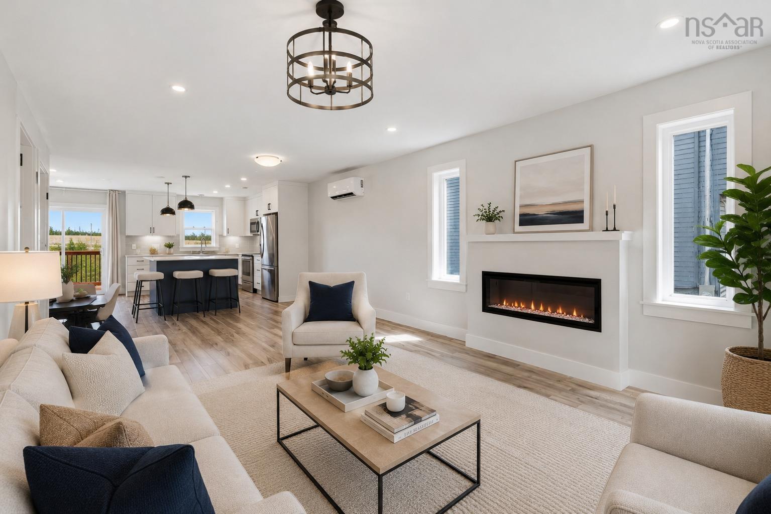 582B Herring Cove Road, Halifax, NS - Indoor Photo Showing Living Room With Fireplace