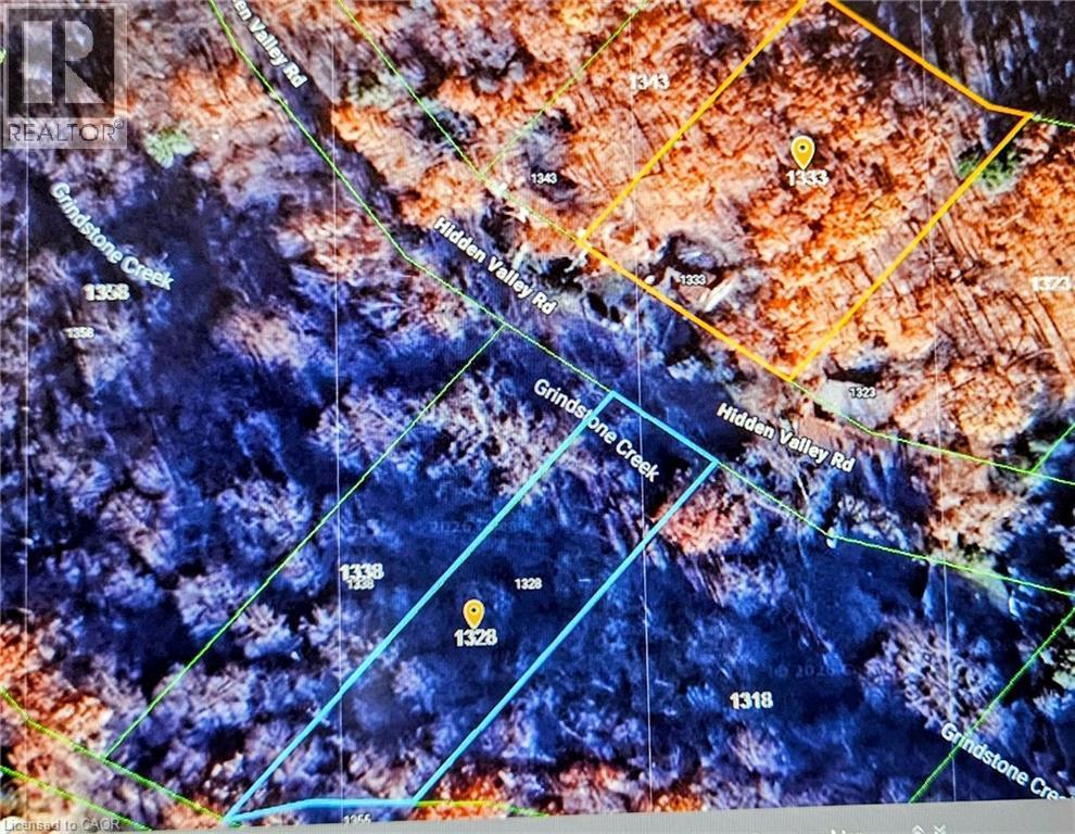 Lot is in the Blue outline. House in the Yellow Outline - 1333 Hidden Valley Road, Burlington, ON - Outdoor With Body Of Water
